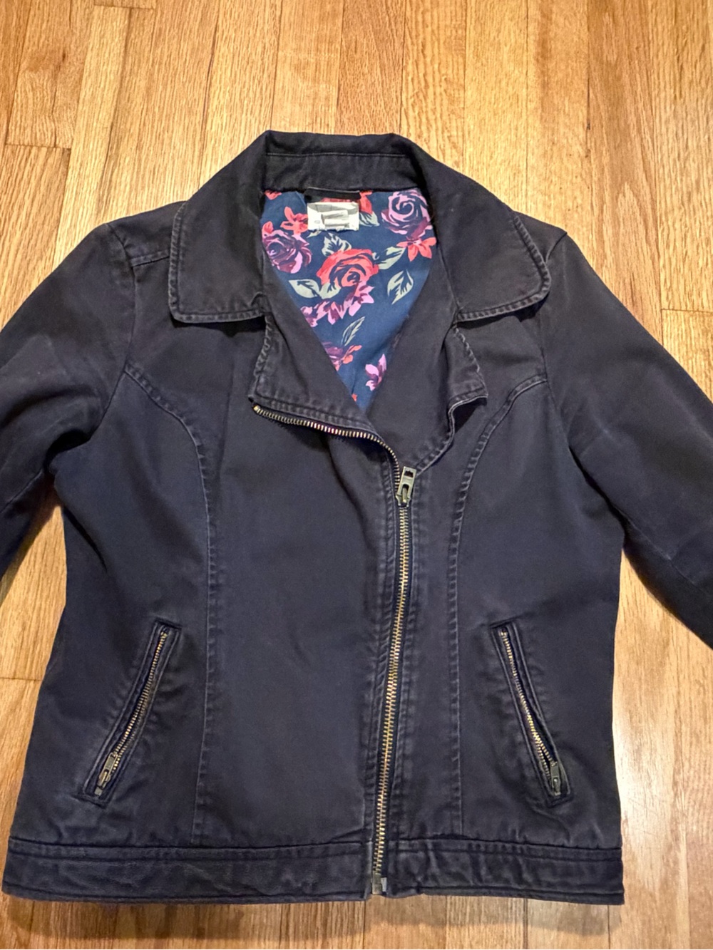 Levi's Navy Jacket with Floral Lining